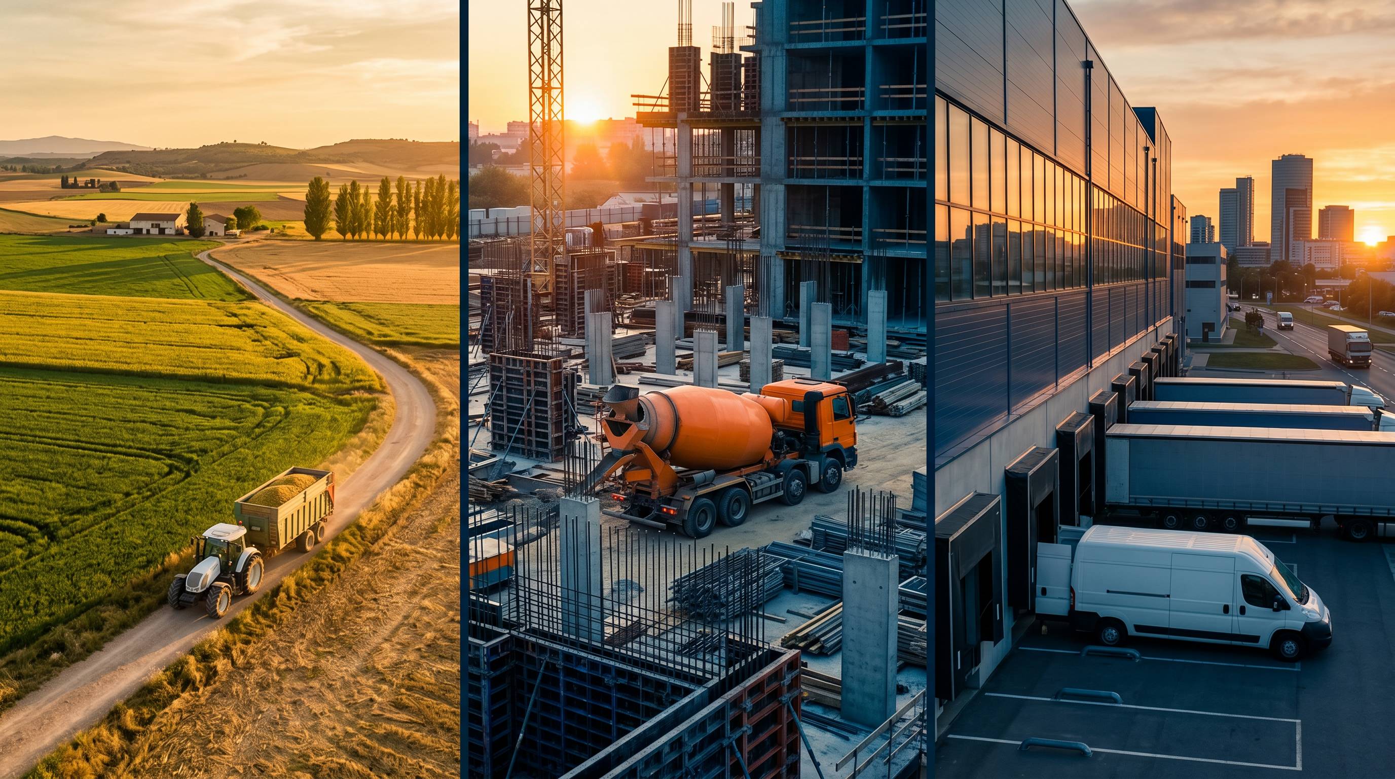 Three sectors hiring CE drivers: agriculture, construction, retail